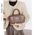 [summer Special] Women's Korean - Style Niche Genuine Leather Bags! Large - Capacity, Versatile Crossbody & Shoulder Bowling Bag-belleandkai.com
