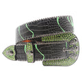 Skull Rhinestone Belts For Women Men Y2K Leather Strap Crystal Studded Western Cowgirl Cowboy Diamond Bling Bling Belt-belleandkai.com