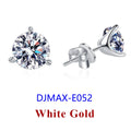 DJMAX 0.5-2ct Moissanite Diamond Stud Earrings for Women Original 925 Sterling Silver Lady's Moissanite Earring New 2025-belleandkai.com