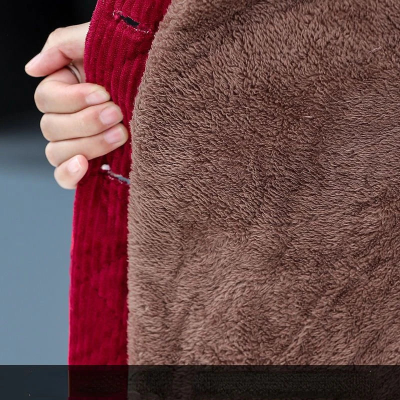 Corduroy Winter Coat Women Puffer Jacket Winter New Korean Style Long Ladies Over-the-knee Cotton Padded Jacket Keep Warm-belleandkai.com