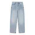 Women's Fashion Jeans Solid Colour Loose Trousers Gradient Colour Casual Streetwear Pant Broken Holes Decorated Jeans-belleandkai.com