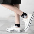 5 Pairs/lot of Womens Slass Filament Fiber Spring and Summer Thin Transparent Black Cat Socks Polyester Breathable Sock Sole-belleandkai.com