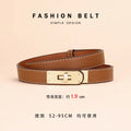 Adjustable Plutonium Leather Ladies Dress Accessories Slim Belts Thin Women Belt Belts Alloy Buckle Fashion Female Waist-belleandkai.com