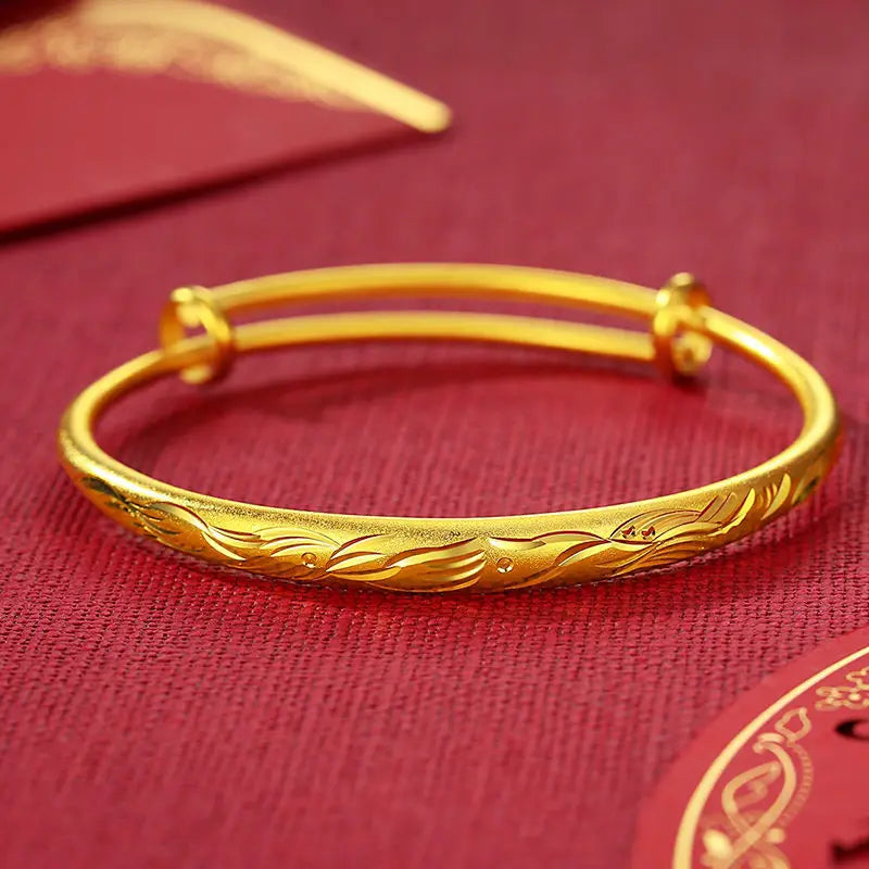 Sparkling Starry Sky Women's Bracelet, 24K Pure Gold AU999, Shining Like a Galaxy on Your Wrist-belleandkai.com
