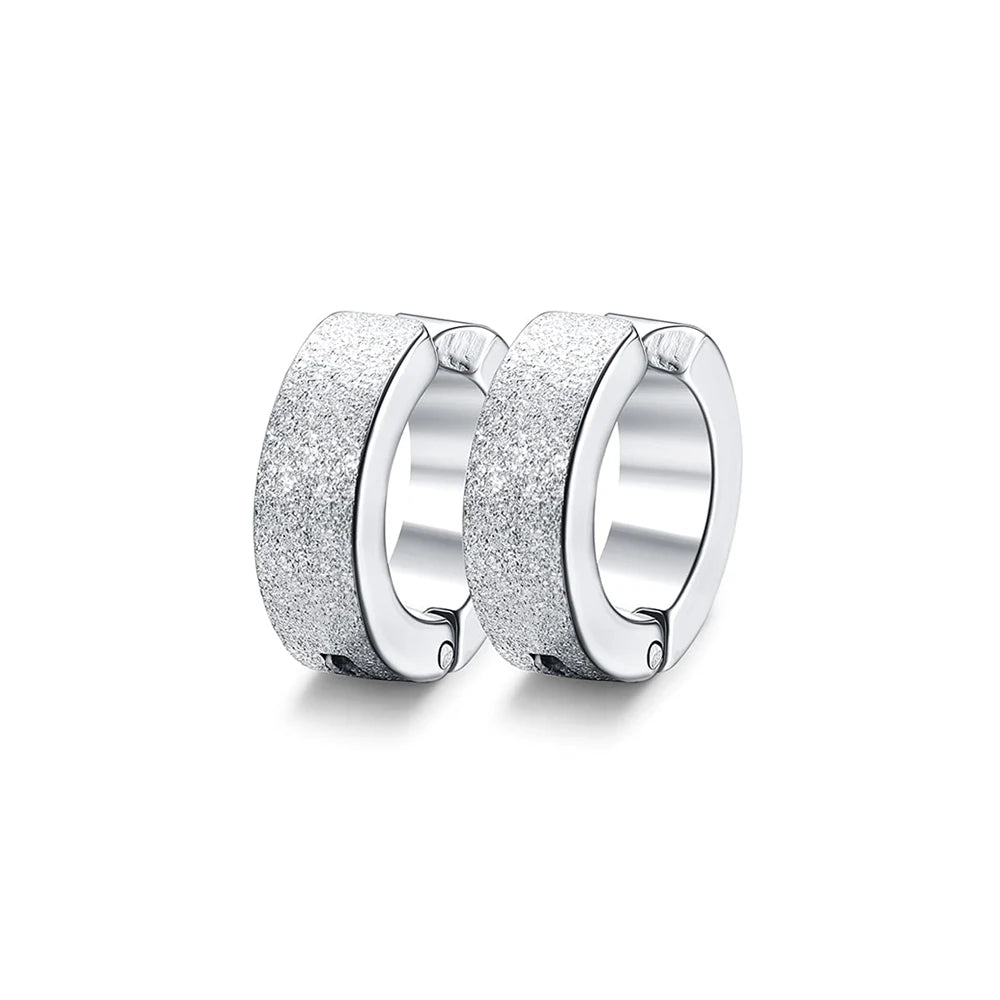 1 Pair/9 Pairs Non-Piercing Earrings Stainless Steel Clip On Hoop Earrings For Men Women Paved CZ Ear Clip Earrings Set-belleandkai.com