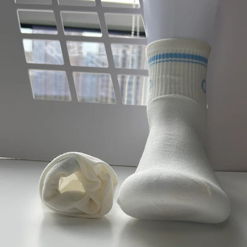 1/3/5 Pairs A* Mid Tube Yoga Socks Premium Cotton Unisex Breathable Comfortable Fitness Socks Set for Yoga Gym Sports All Season-belleandkai.com