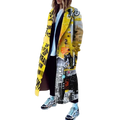 2025 Spring Autumn Lapel Wool Blends Coat Loose Mid-length Cartoon Character Printing Leisure Coat Fashion Women's LHX3548-belleandkai.com