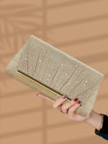 This shiny and luxurious pleated evening bag is a great choice for party girls, office workers and also makes a great gift.-belleandkai.com