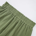 100% Cotton Gauze Muslin Sets For Women 2 Pieces Long Sleeve Shirts And Loose High Waist Mini Shorts Sets Ensemble Femme-belleandkai.com