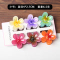 6Pcs Fashion Colorful Transparent Flower Small Hair Claw Clips clamp Hairpin Barrette for Thick Thin Hair Accessories for Women-belleandkai.com
