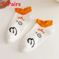 10 Pairs Cartoon Women Socks Fashionable And Versatile Cute Design Funny Goose Breathable Soft Comfortable Women Casual Socks-belleandkai.com