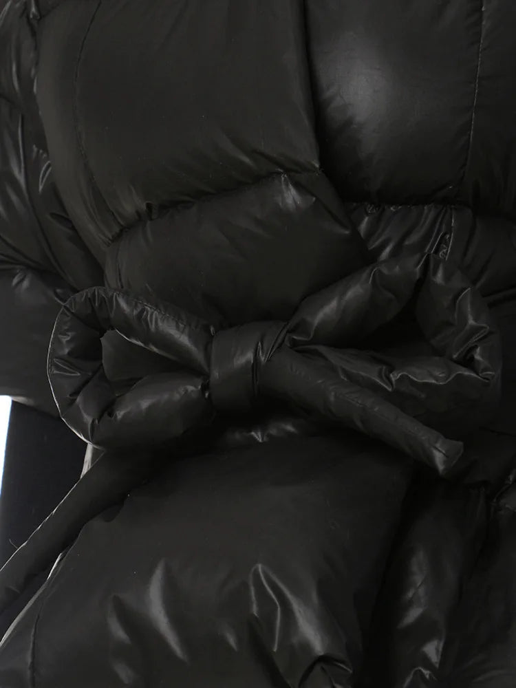 DEAT Fashion Women's Cotton-padded Coat Lapel Loose Zipper Solid Color Thick Warm Parka Jackets Winter 2024 New Tide 7AB4885-belleandkai.com
