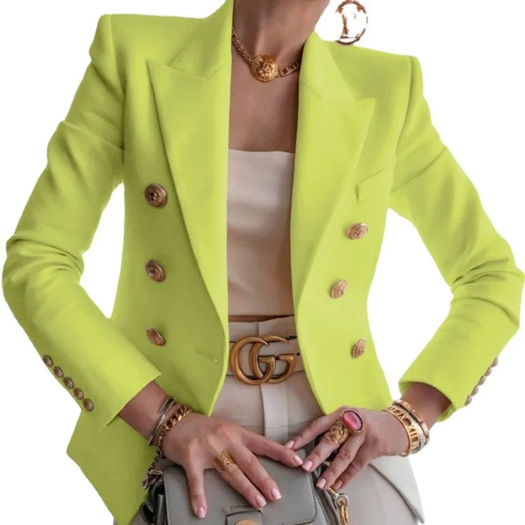 Black Blazers Women 2025 Single-button Outwear All-match Long Sleeve Coat Female Slim Solid Jacket Lady Office Work Suit Vestido-belleandkai.com
