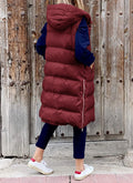 Women's Long Coat Vest With Hood Autumn Winter Sleeveless Warm Cotton Down Coat Waistcoat Quilted Vest Down Jacket Outwear 5XL-belleandkai.com
