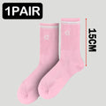 5 Pairs A* Premium Cotton Breathable Comfy Mid-Tube Unisex Socks for Sports Yoga Fitness All Season Pure White Couple Matching-belleandkai.com