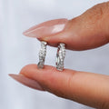European-American Trendy Vintage Ear Clips PT950 Platinum Women's! 0.5CT Moissanite Elegant Hoops, High-End Eye-Catching & Chic-belleandkai.com