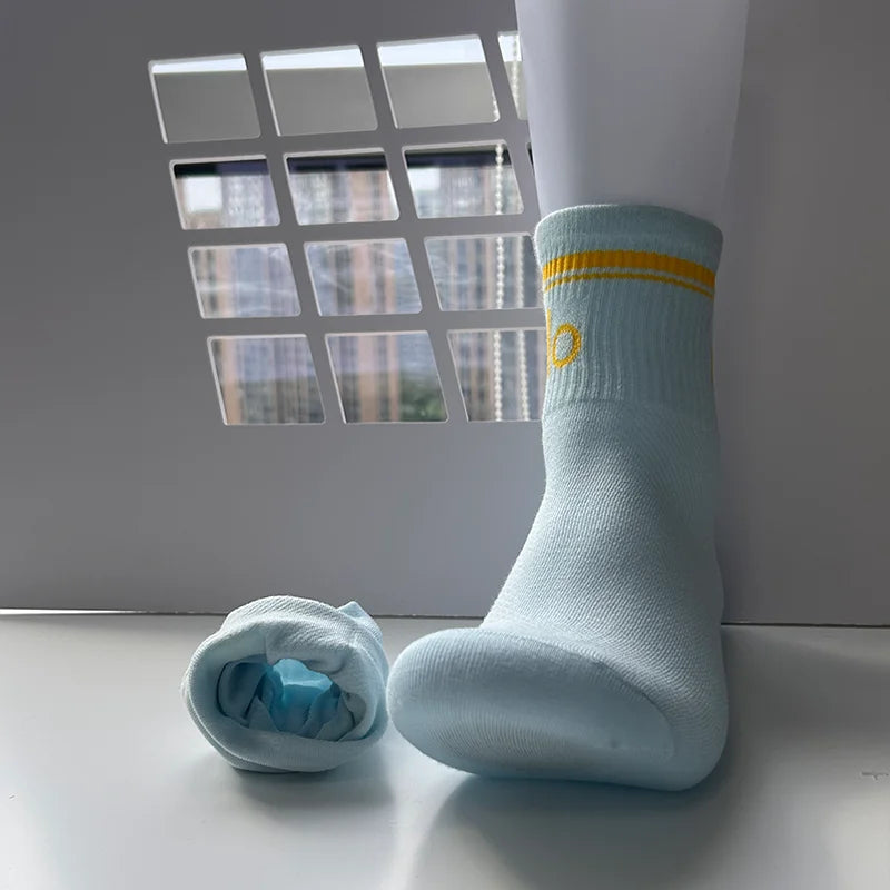 1/3/5 Pairs A* Mid Tube Yoga Socks Premium Cotton Unisex Breathable Comfortable Fitness Socks Set for Yoga Gym Sports All Season-belleandkai.com