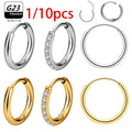 1/10pcs G23 Titanium Hoop Earring For Women Piercing Nose Ring ASTM F136 Body Jewelry Accessories Wholesale 2024 New-belleandkai.com