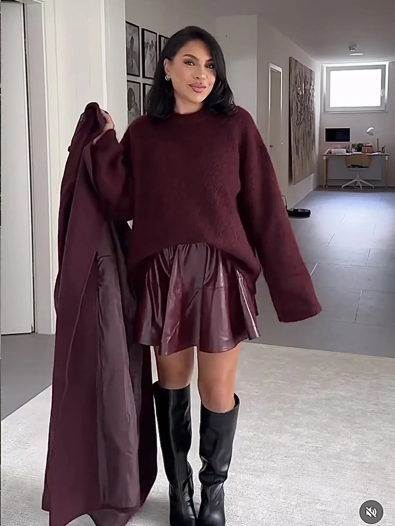 Vintage O-neck Sweater For Women Casual Long Sleeved Loose Knitwear Pullover 2024 New Winter Female High Streetwear Jumper Tops-belleandkai.com