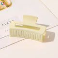Simple Frosted Shark Hair Claws Candy Color No Slip Large Square Cross Shaped Jaw Clip For Women Girls Thin Thick Long Hair-belleandkai.com