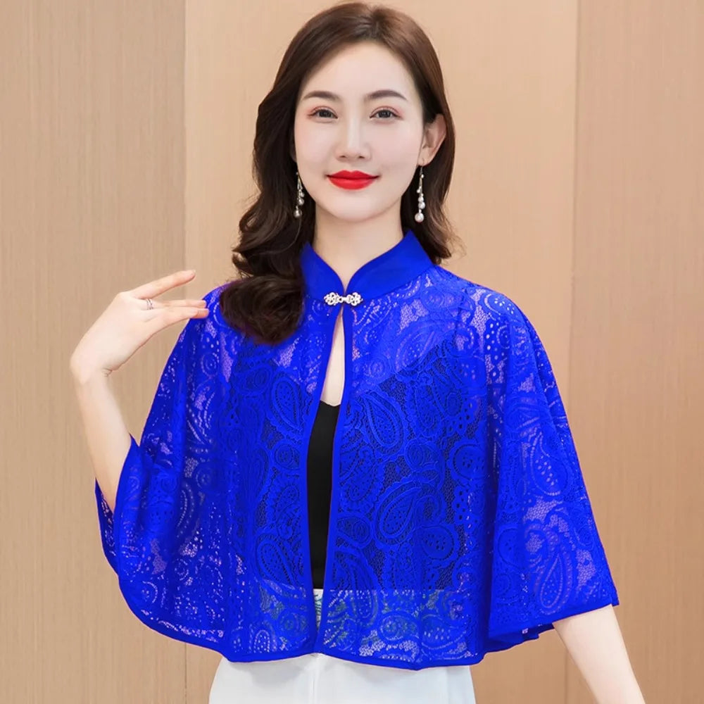 Cloak Summer Capes Ponchos Coats Fashion Clothes Women Clothing Tops Streetwear Party Vintage Casual Elegant Outerwear-belleandkai.com