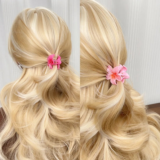 6Pcs Fashion Colorful Transparent Flower Small Hair Claw Clips clamp Hairpin Barrette for Thick Thin Hair Accessories for Women-belleandkai.com