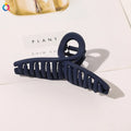 Simple Frosted Shark Hair Claws Candy Color No Slip Large Square Cross Shaped Jaw Clip For Women Girls Thin Thick Long Hair-belleandkai.com