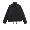 BSK&TRAF2025 Autumn New Collection Women's Simple Series Multi color Selection Stand up Collar Quilted Warm Cotton Jacket Coat-belleandkai.com