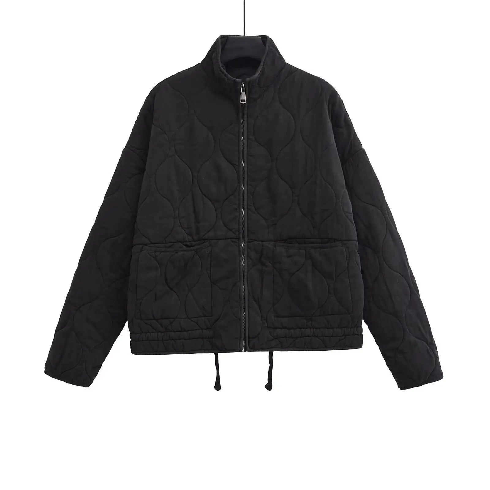BSK&TRAF2025 Autumn New Collection Women's Simple Series Multi color Selection Stand up Collar Quilted Warm Cotton Jacket Coat-belleandkai.com