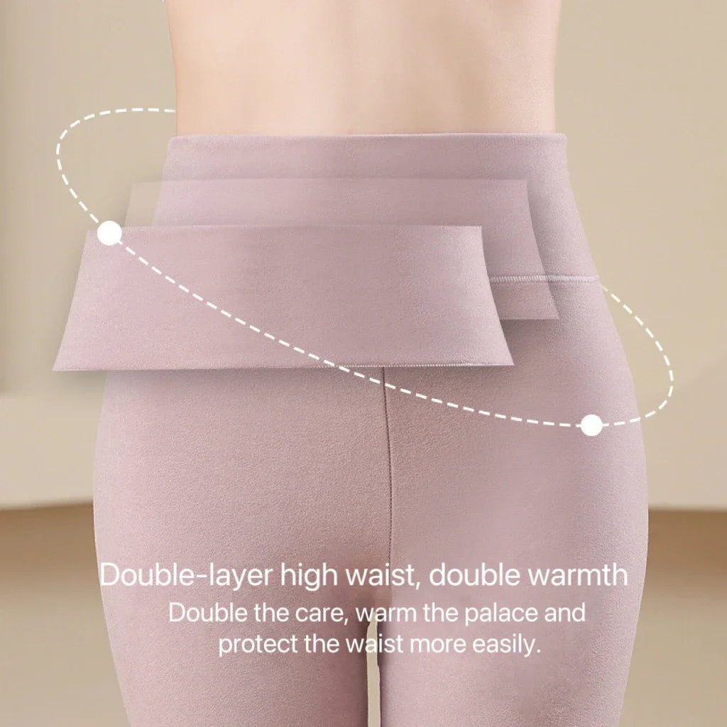 1Set Women's Thermal Underwear Set Seamless Thick Double Layer Warm Lingerie Winter Long Sleeve Bottoming Thermal Clothing Sets-belleandkai.com