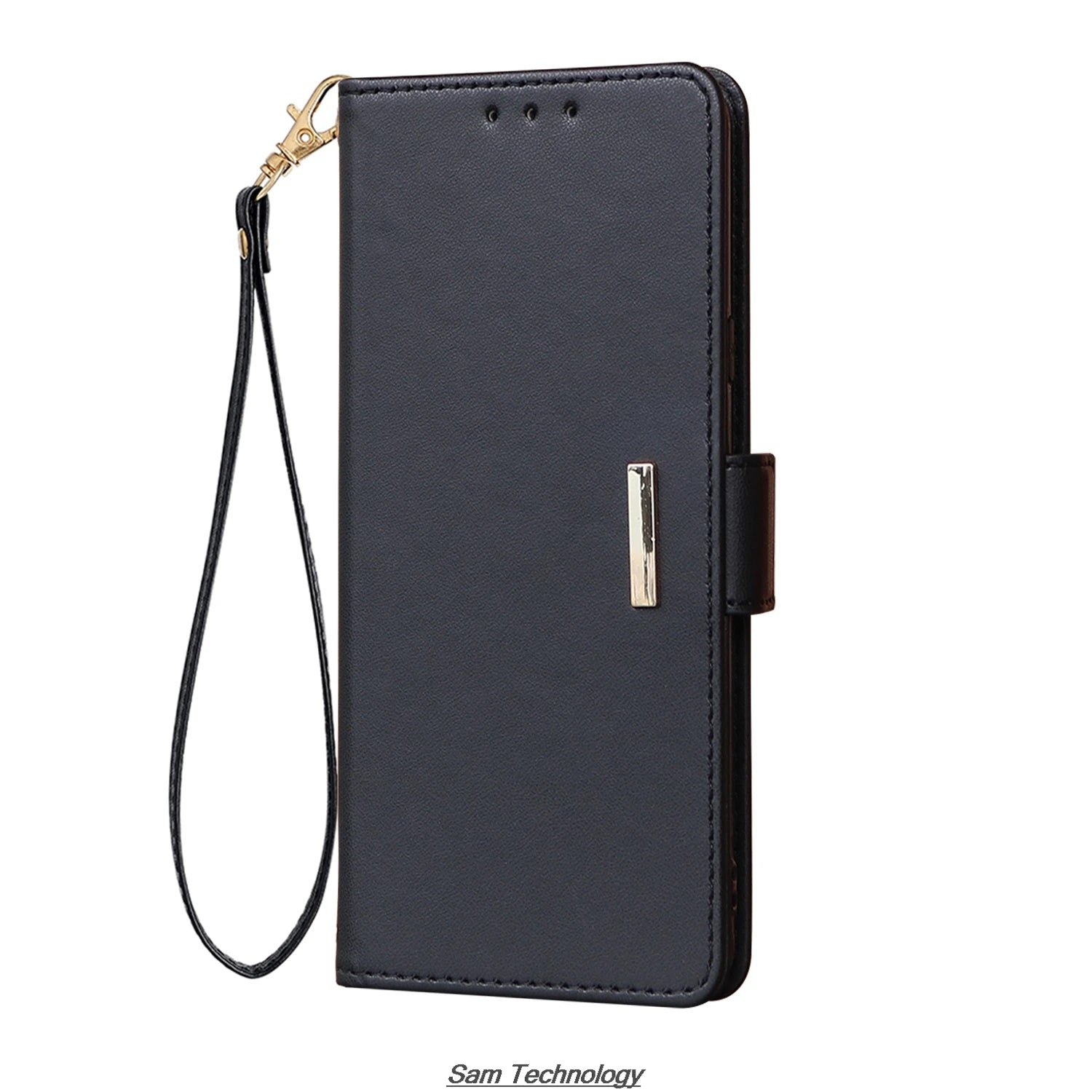 Magnetic buckle Leather Case for OPPO Realme C63 Wallet RFID BLOCKING Flip Cover Women Girls Simple Capa Fundas Coque-belleandkai.com