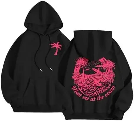 Fashionable Sporty Hoodie Casual Shoulder-Length Sleeve Printed Comfortable Polyester Women's Sweatshirt Trendy Streetwear-belleandkai.com