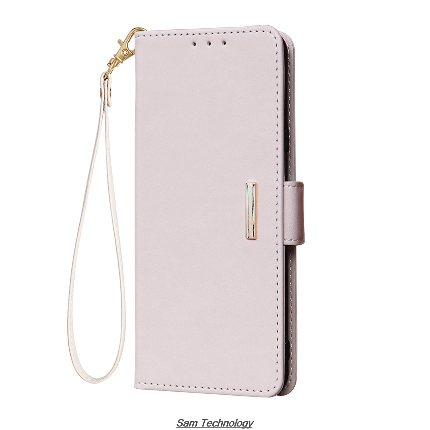 Magnetic buckle Leather Case for OPPO Realme C63 Wallet RFID BLOCKING Flip Cover Women Girls Simple Capa Fundas Coque-belleandkai.com
