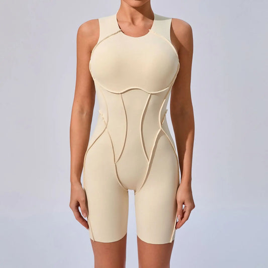 Women Tracksuit Sports Overalls Padding Sporty Jumpsuit Sportswear Woman Gym Set Sleeveless Yoga Clothing Suit for Fitness Set-belleandkai.com