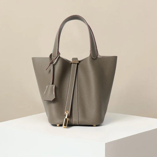 [2025 New Release] High - End Genuine Leather Tote Bags - Ideal For Moms, Brides & All Women! Basket - Style Luxury Handbags-belleandkai.com