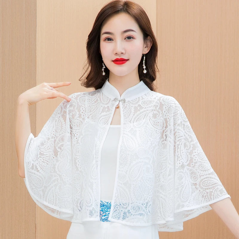 Cloak Summer Capes Ponchos Coats Fashion Clothes Women Clothing Tops Streetwear Party Vintage Casual Elegant Outerwear-belleandkai.com