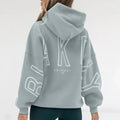 Classic Solid Color Simple Lazy Style Basic Hoodies For Men And Women Letter Printed Soft Sports Pullover Sweatshirt-belleandkai.com