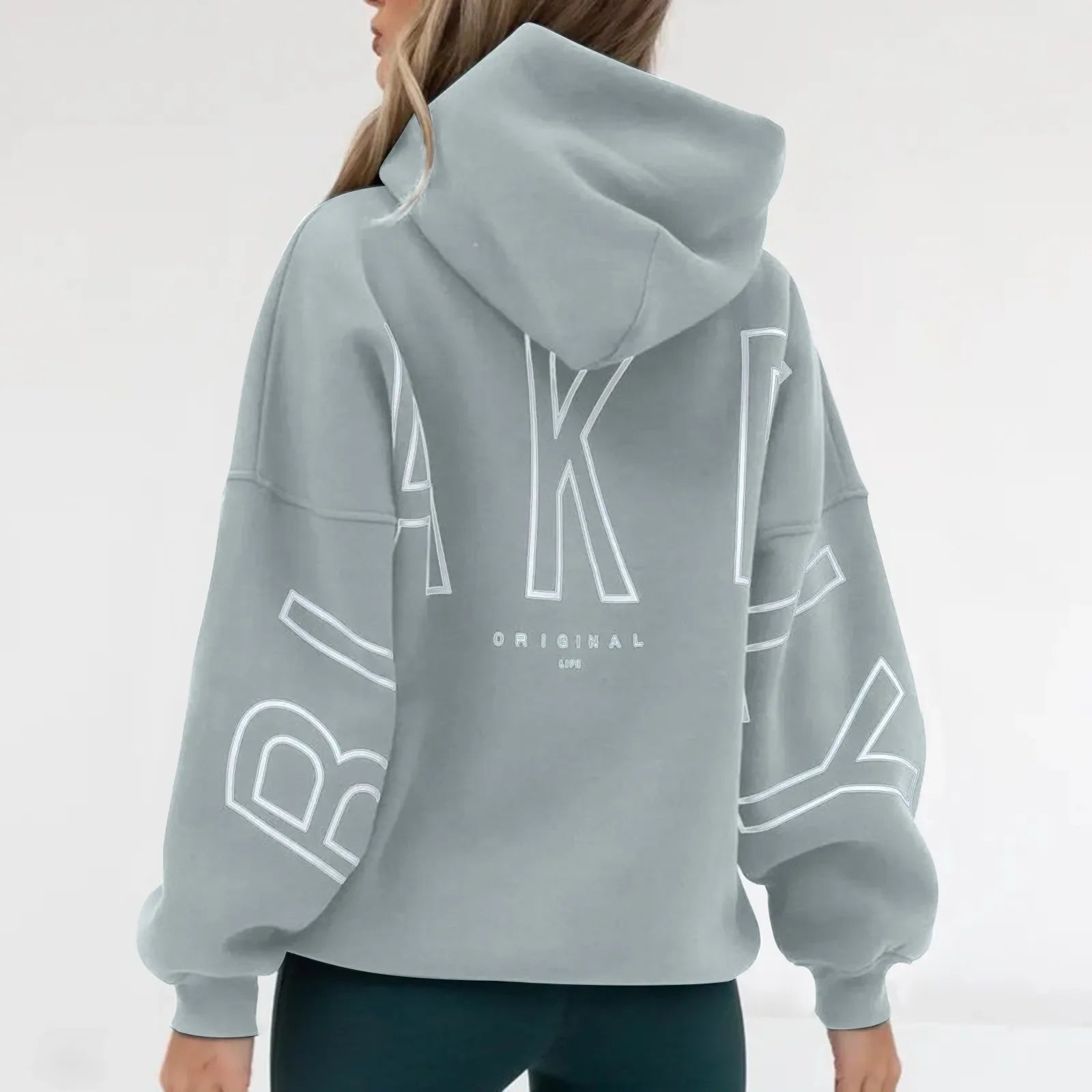 Classic Solid Color Simple Lazy Style Basic Hoodies For Men And Women Letter Printed Soft Sports Pullover Sweatshirt-belleandkai.com