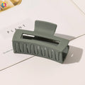 Simple Frosted Shark Hair Claws Candy Color No Slip Large Square Cross Shaped Jaw Clip For Women Girls Thin Thick Long Hair-belleandkai.com