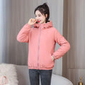 Women's Fleece Coat Winter Warm Thicken Solid Windbreaker Hooded Cotton Plush Hooded Jackets Casual Outdoor Windproof Jacket-belleandkai.com