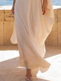 Elegant Batwing Sleeves Solid Color Split-Joint-belleandkai.com