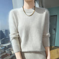 Autumn Winter Half-High-Necked Mink Cashmere Sweater Women's Pullover Loose Large Size Knitted Bottoming Shirt Thickened Warm-belleandkai.com