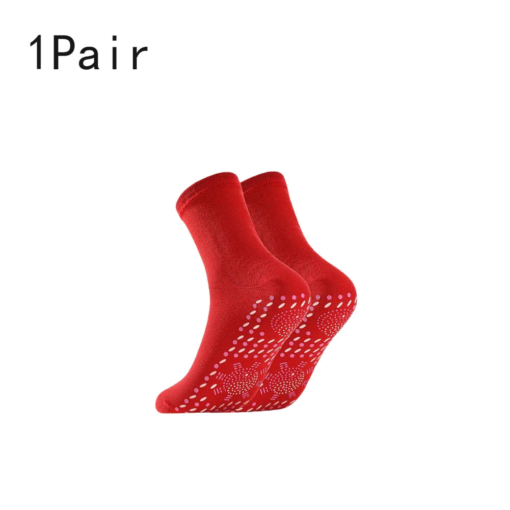 1-3Pair Self Heating Socks Winter Skiing Warm Socks Pain Relief Whole Foot One Size Socks Tourmaline Cold-Resistant for Winter-belleandkai.com