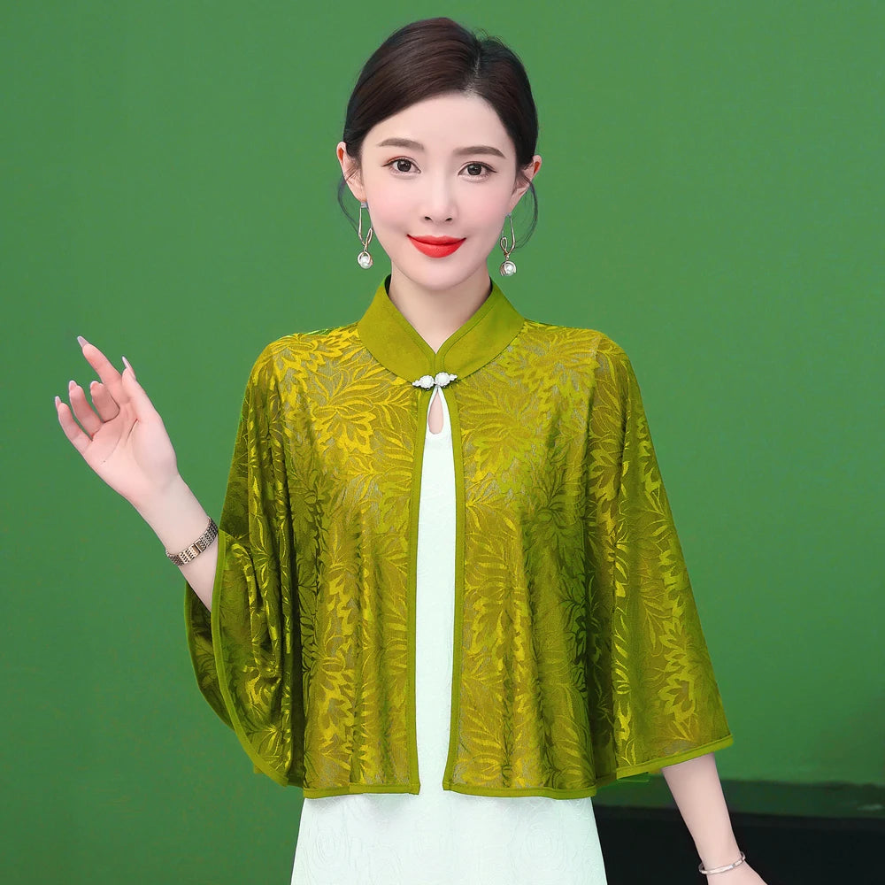 Cloak Summer Capes Ponchos Coats Fashion Clothes Women Clothing Tops Streetwear Party Vintage Casual Elegant Outerwear-belleandkai.com