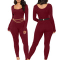 Sexy fashion solid color U-neck tight women's jumpsuit JX5634-belleandkai.com