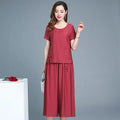 Large Size Pant Sets for Women 2 Pieces Clothes Promotion Casual Elegant Cheap New Chic Luxury Classy Wide Leg Trousers Woman-belleandkai.com