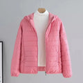 2024 New Winter Women Candy Color Down Cotton Jackets Light Weight Windproof Hooded Warm Outwear Coat Puffer Quilted Parkas-belleandkai.com