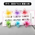 6Pcs Fashion Colorful Transparent Flower Small Hair Claw Clips clamp Hairpin Barrette for Thick Thin Hair Accessories for Women-belleandkai.com