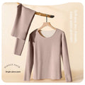 1Set Women's Thermal Underwear Set Seamless Thick Double Layer Warm Lingerie Winter Long Sleeve Bottoming Thermal Clothing Sets-belleandkai.com