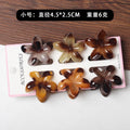 6Pcs Fashion Colorful Transparent Flower Small Hair Claw Clips clamp Hairpin Barrette for Thick Thin Hair Accessories for Women-belleandkai.com